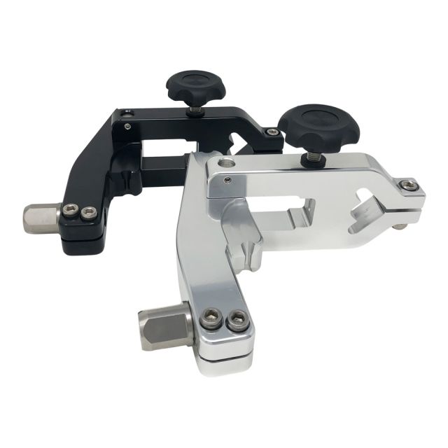 black and polished swivel adaptors