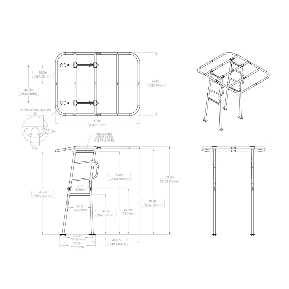 Fishmaster Original Folding T-Top