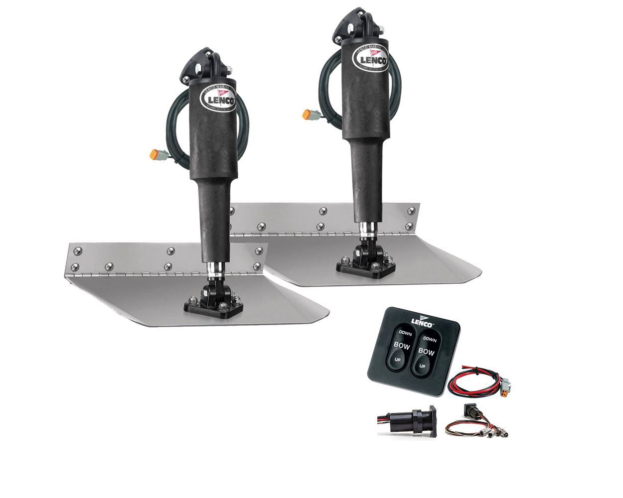 Lenco 9" x 18" Standard Trim Tab Kit w/Standard Tactile Switch Kit 12V