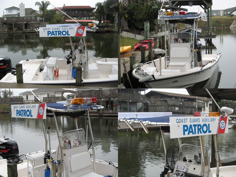 coast guard patrol boat with t-top