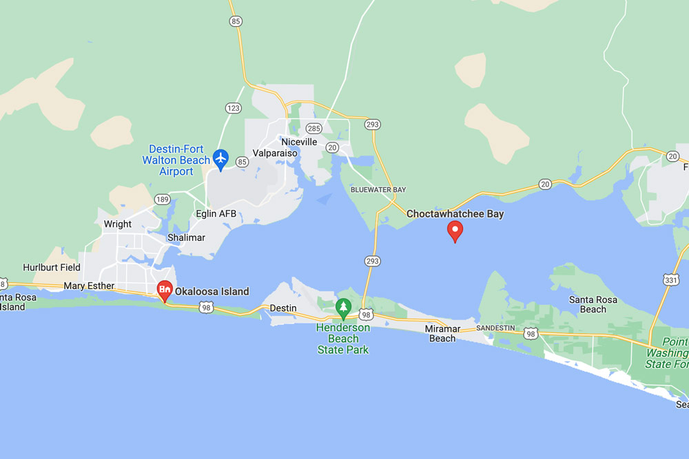 Top Spot Maps: Destin to Panama City Area