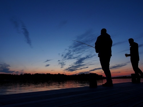 fishing at night