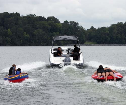 Pulling Tubes Behind a Fishing Boat - Bass Boat Tow Bar - Fishmaster Blog