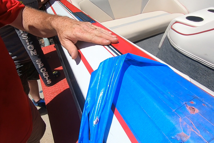 removing tap after drilling into boat's fiberglass