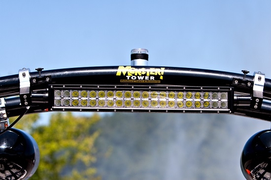 marine light accessory on monster tower wakeboard tower