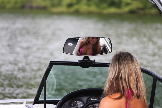 monster tower mirror accessory on boat