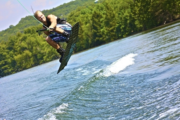 wakeboarder jumping