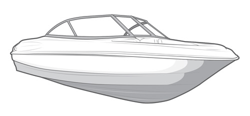 Boat Covers for V HULL FISHING - Outboard Motor