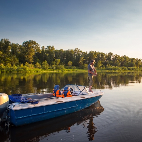 man fishing